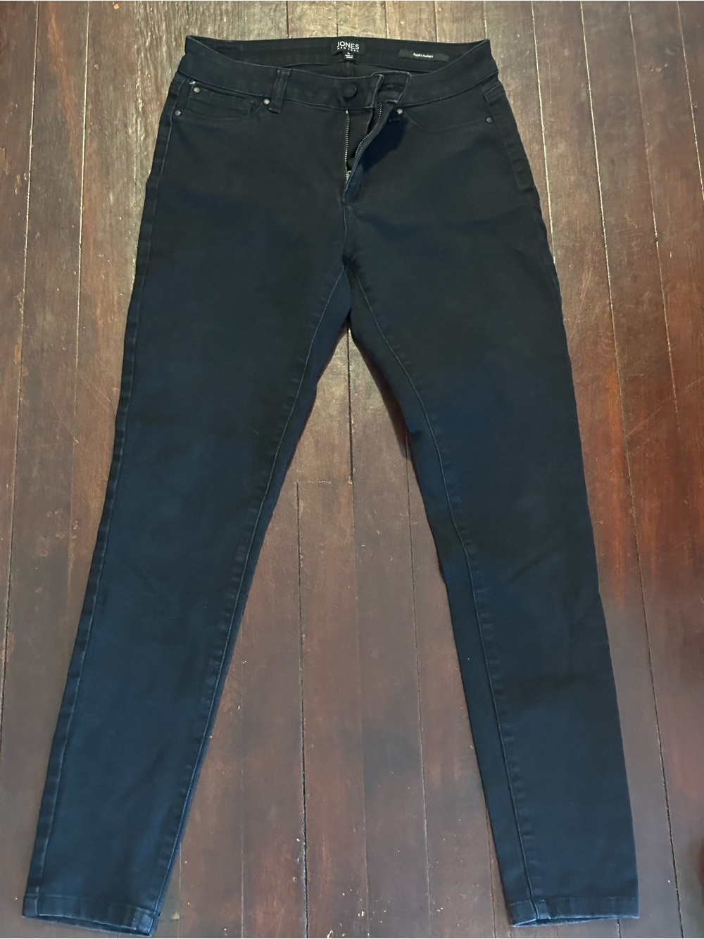 Jones New York Black Women’s Skinny Denim Jeans 5-Pocket Solid, Size 6